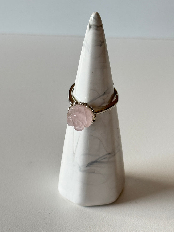 Rose Quartz adjustable ring