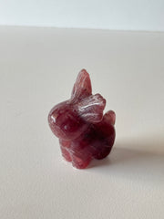 Carving Deer Strawberry Quartz