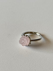 Rose Quartz adjustable ring