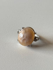 Ring Adjustable Flower Agate