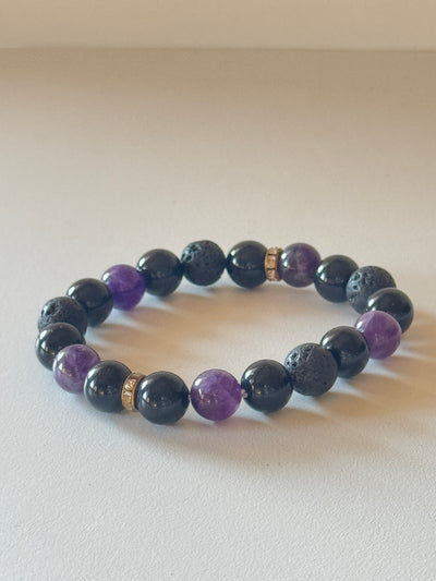 Amethyst Lava Stone Bracelet available Crystal Infinity online Sydney Australia  Camden area