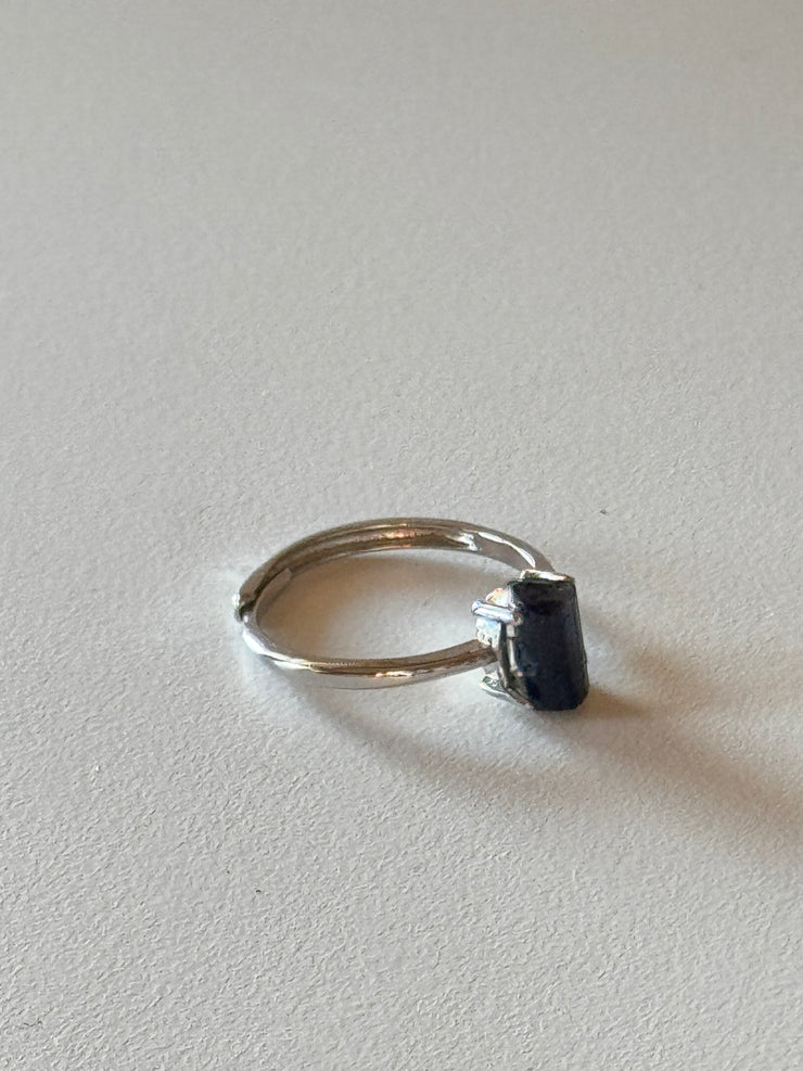 Ring adjustable Black Tourmaline