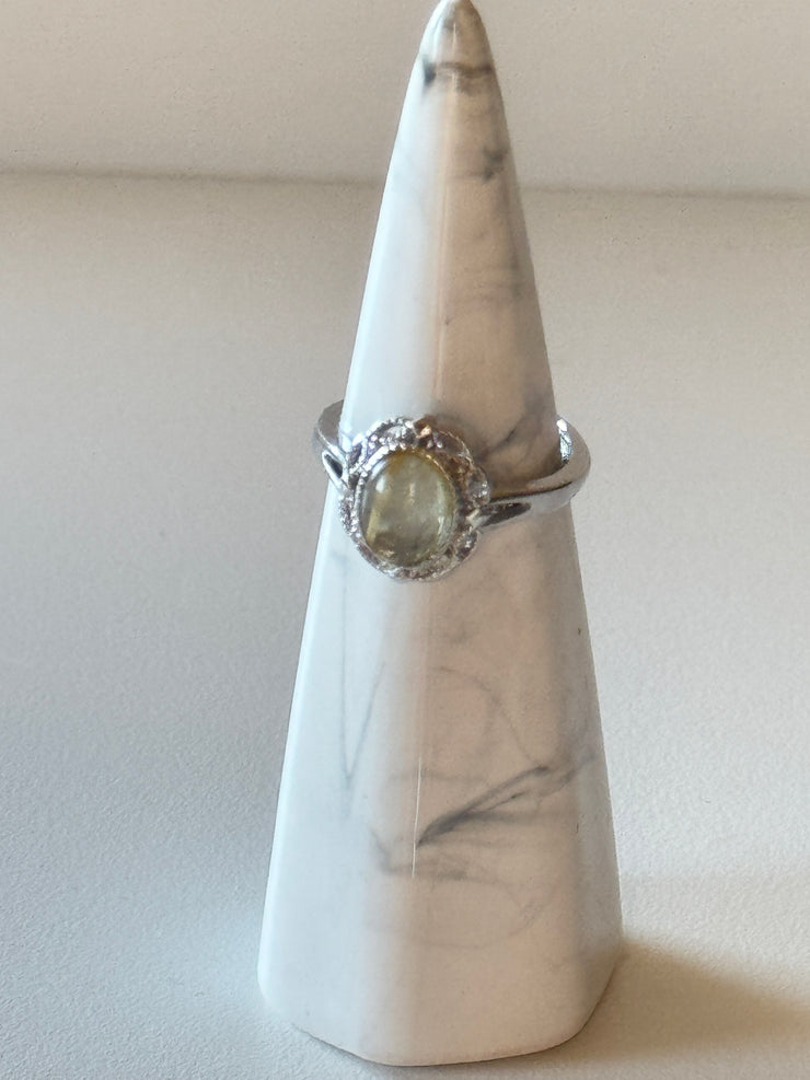 Ring Adjustable Gold Rutile