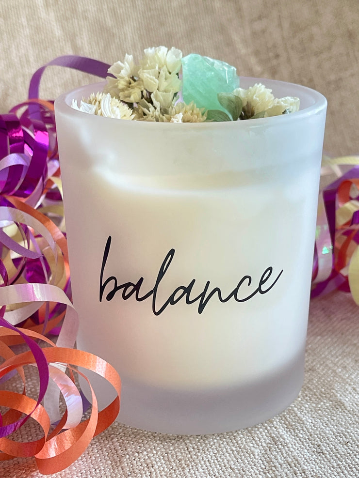 Crystal Infused Candle “Balance”