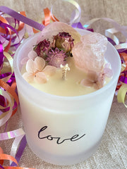 Crystal Infused Candle “Love”