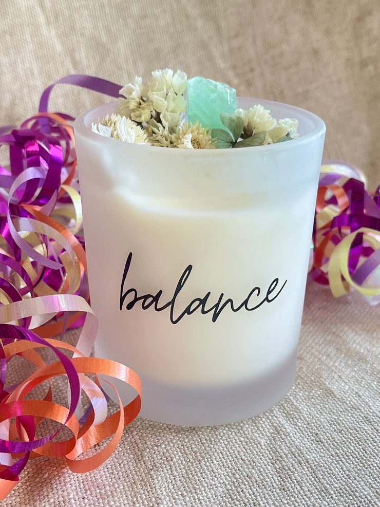 Crystal Infused Candle “Balance”